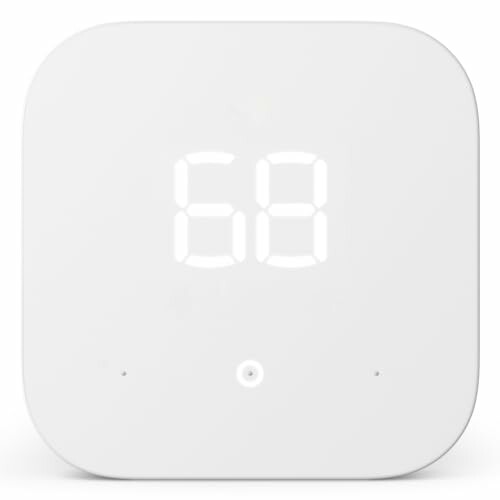 Digital smart thermostat showing temperature 68.