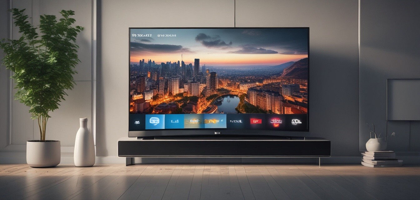 Smart TV in a contemporary living room.